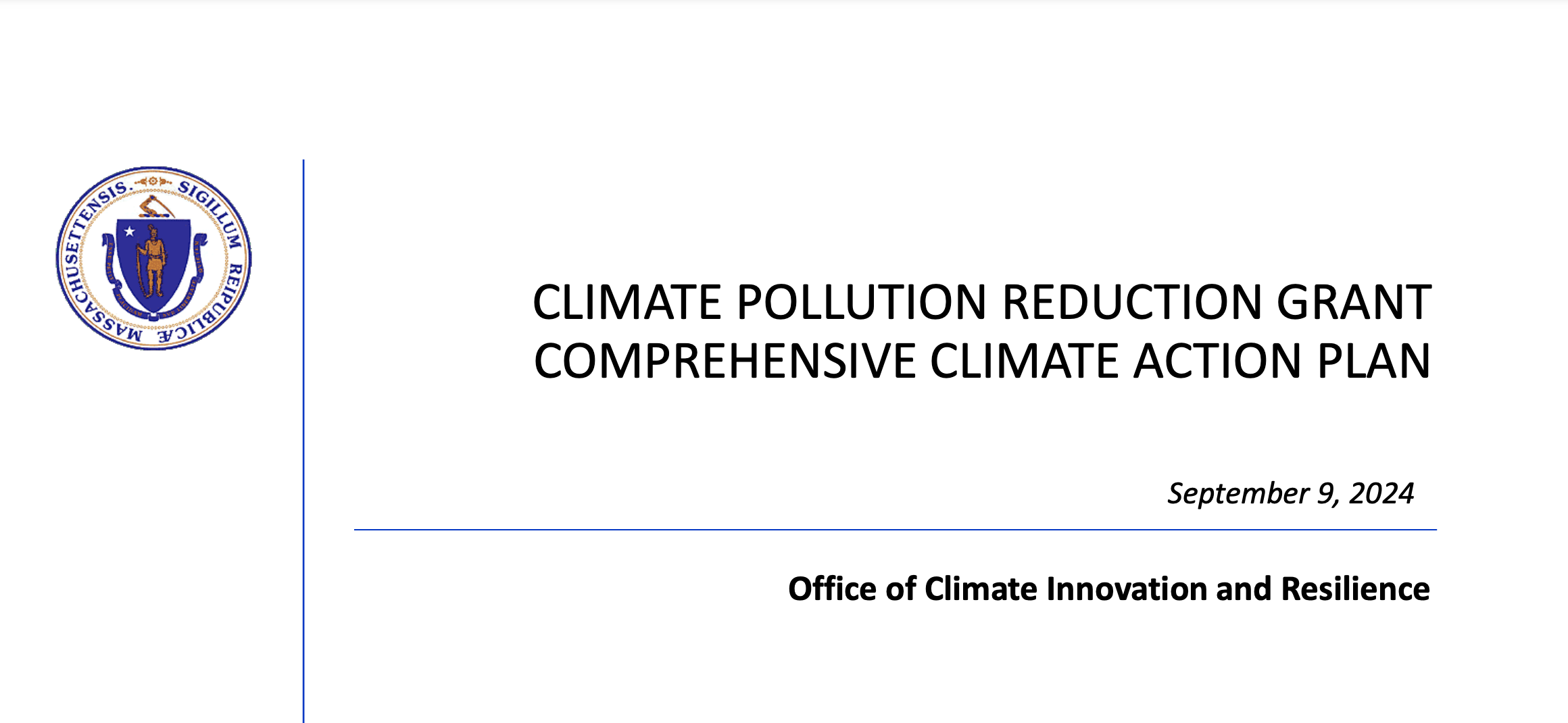 2024 Climate Pollution Reduction Grant – Office of Climate innovation and Resilience
